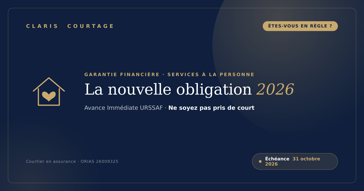Garantie financière services à la personne — Claris Courtage
